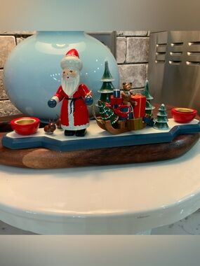 Vintage Kathe Wohlfahrt Wintertide Yuletide Series Wooden Christmas Santa